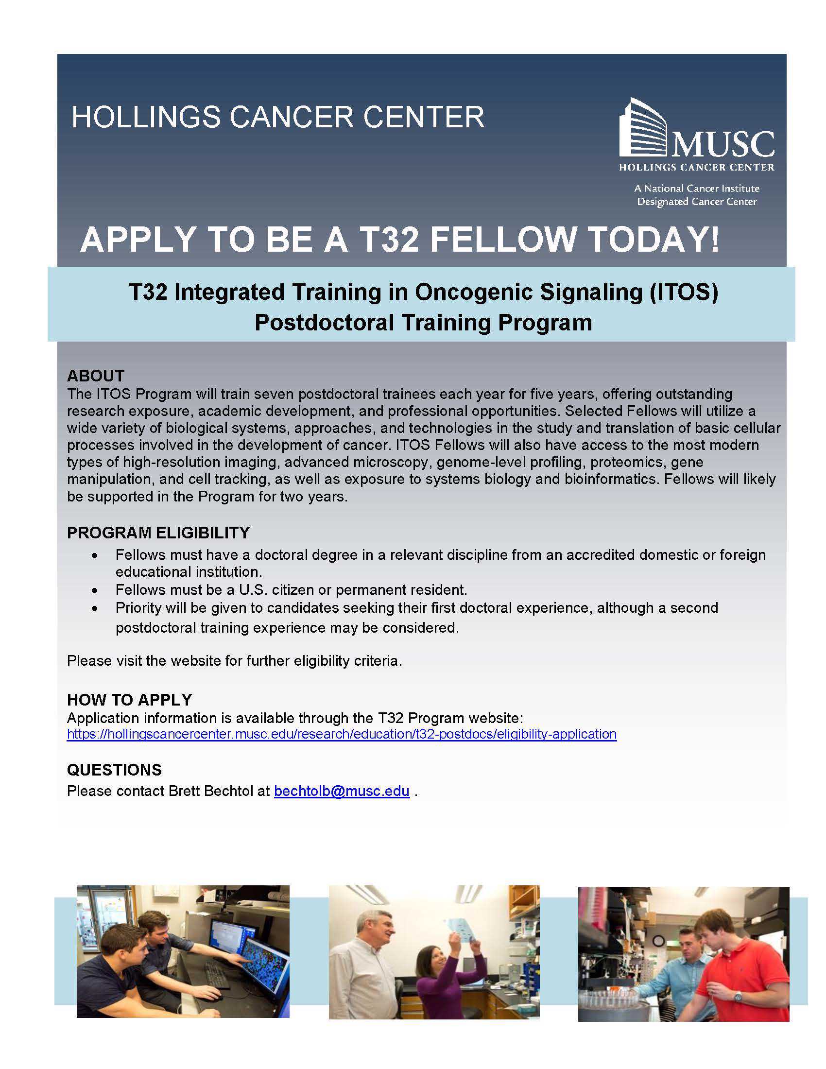 HOLLINGS T32 FELLOWS PROGRAM